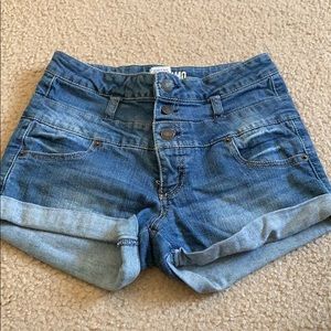 button up jean shorts from target!